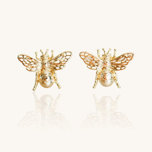 Bee Stud Earrings in 14K Gold Filled