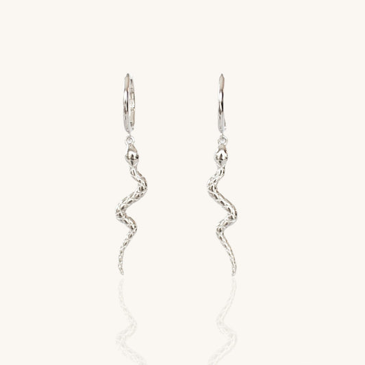 925 Sterling Silver Snake Earrings | Snake drop earrings | Snake hoops earrings boho | Jewelry for Women huggies gift girl fashion trendy