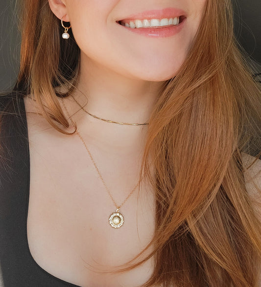 Sunflower - 14K Gold Filled Necklace ∙ Flower Necklace pendant ∙ Daisy Necklace